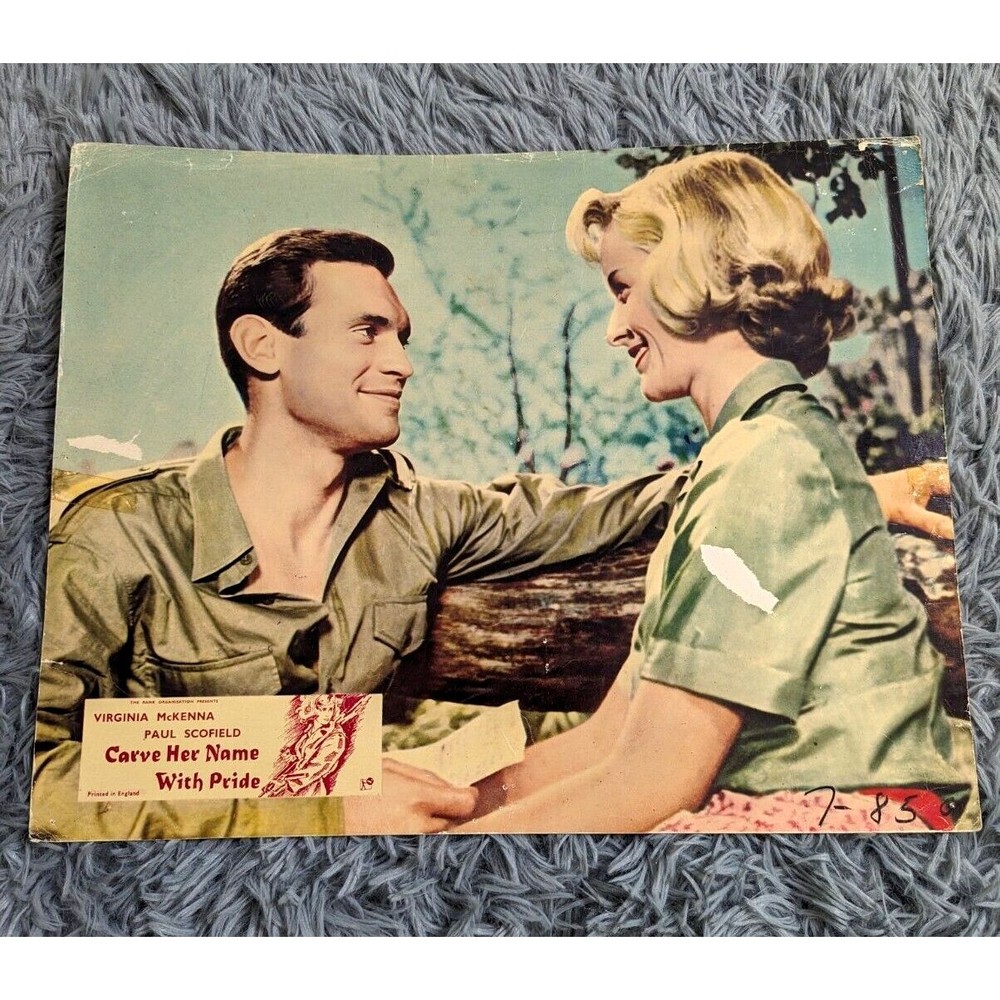 Carve Her Name‎ With Pride 1958 Lobby Card Movie Poster War Drama British WWII
